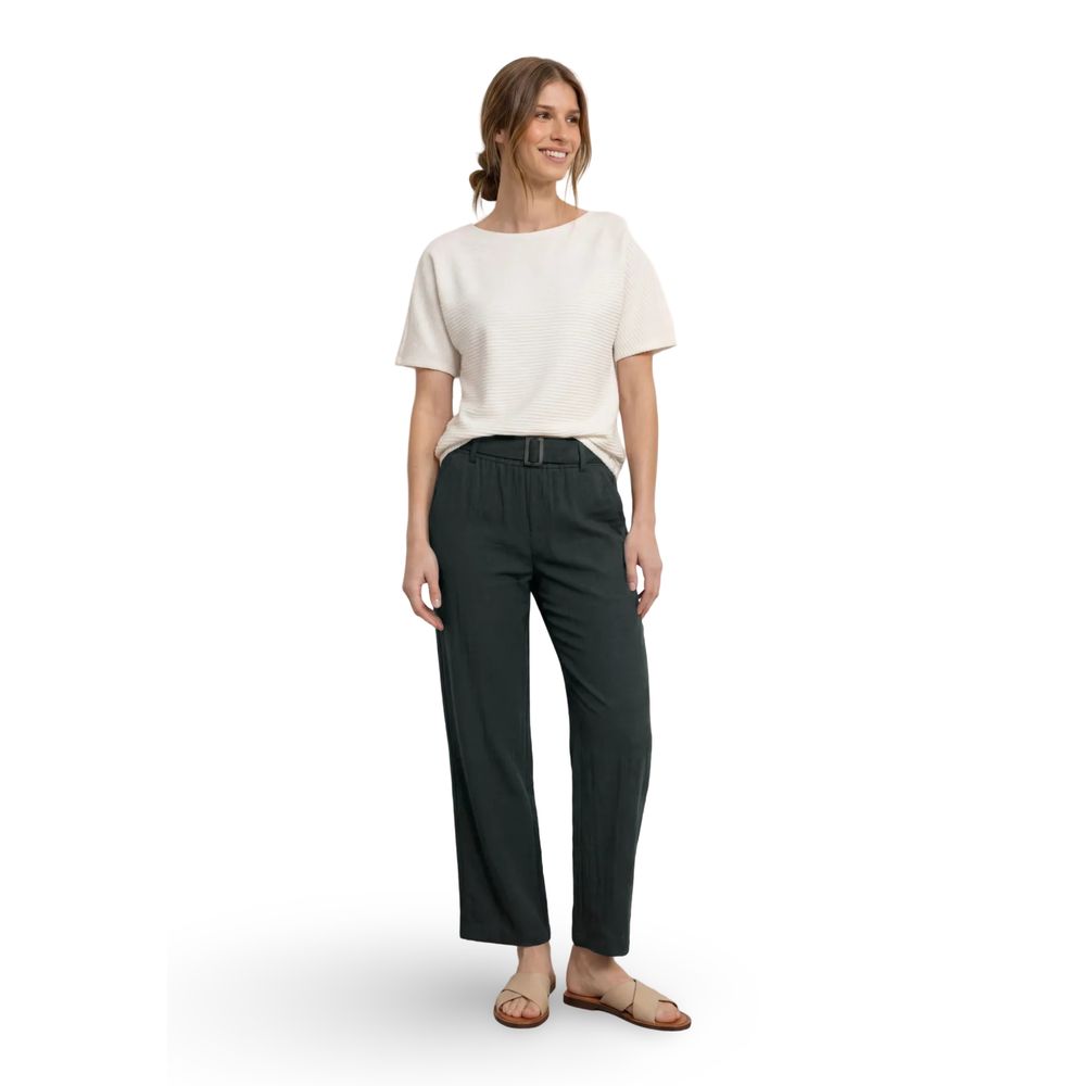 Street One Black Viscose Casual Pants Street One