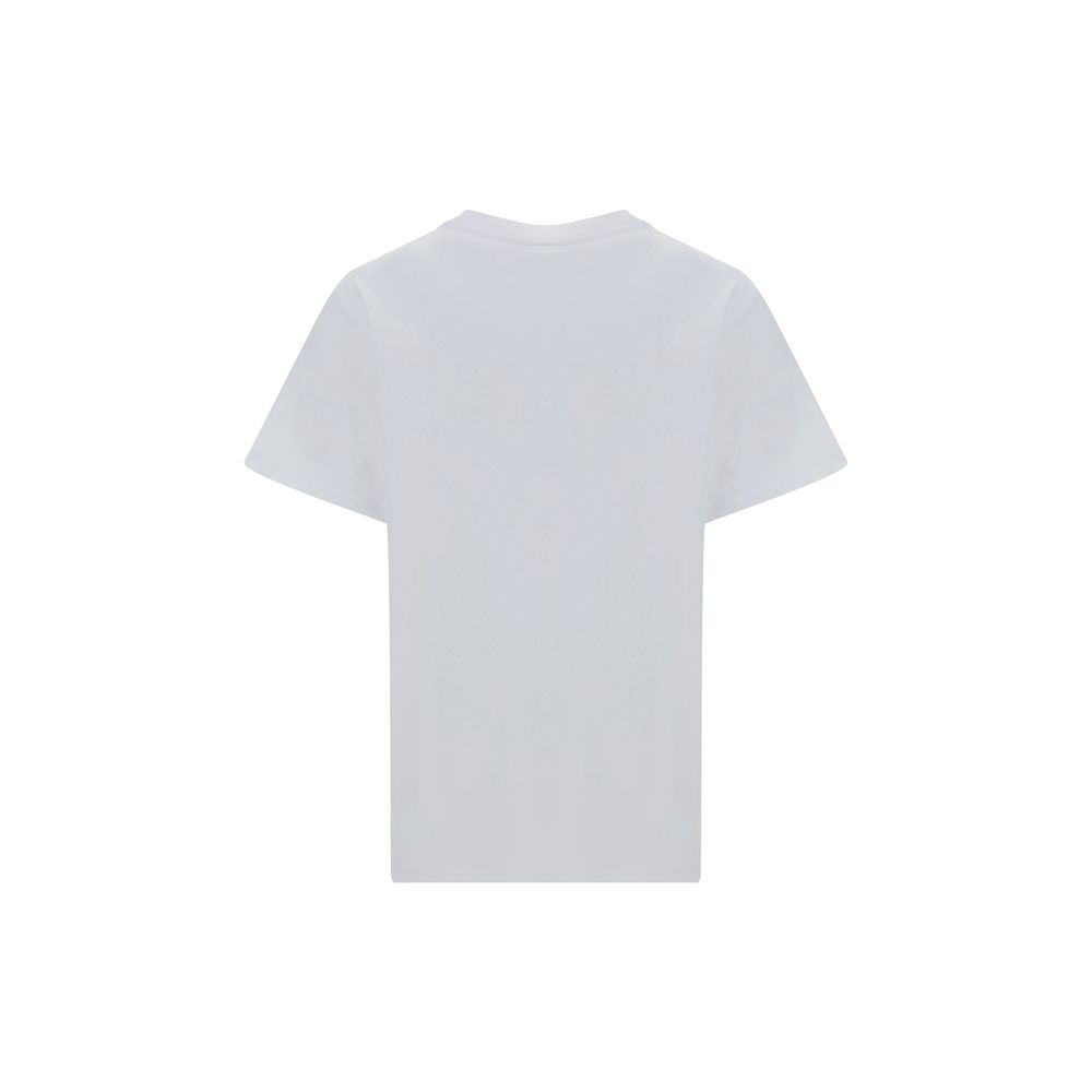 Ganni White Cotton T-Shirt Ganni
