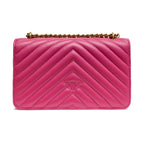 PINKO Pink Leather Love One Mini Shoulder Bag PINKO