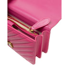 PINKO Pink Leather Love One Mini Shoulder Bag PINKO