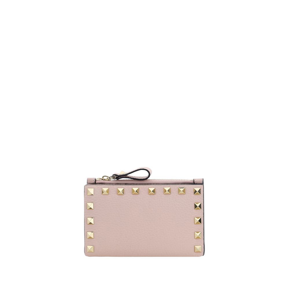 Valentino Garavani Pink Calf Leather Bos Taurus Wallet