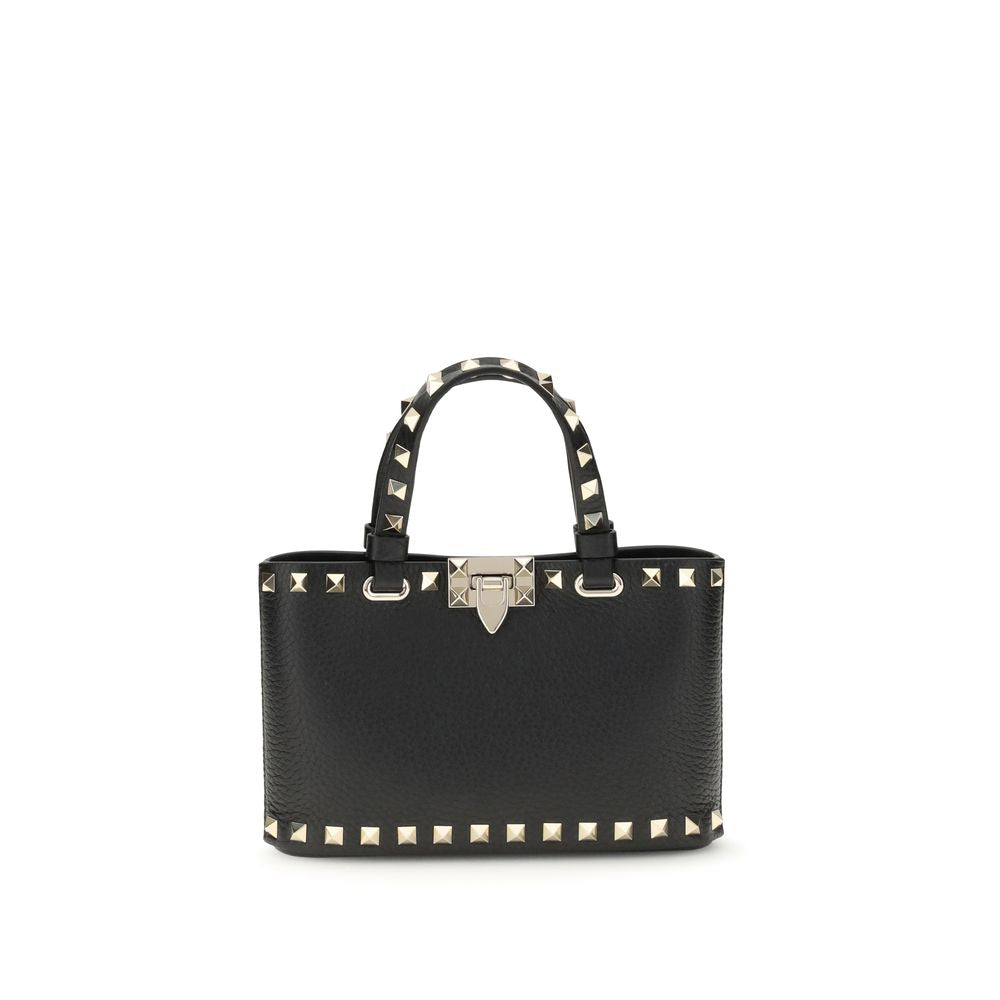 Valentino Garavani Black Calf Leather Bos Taurus Shoulder Bag