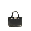 Valentino Garavani Black Calf Leather Bos Taurus Shoulder Bag