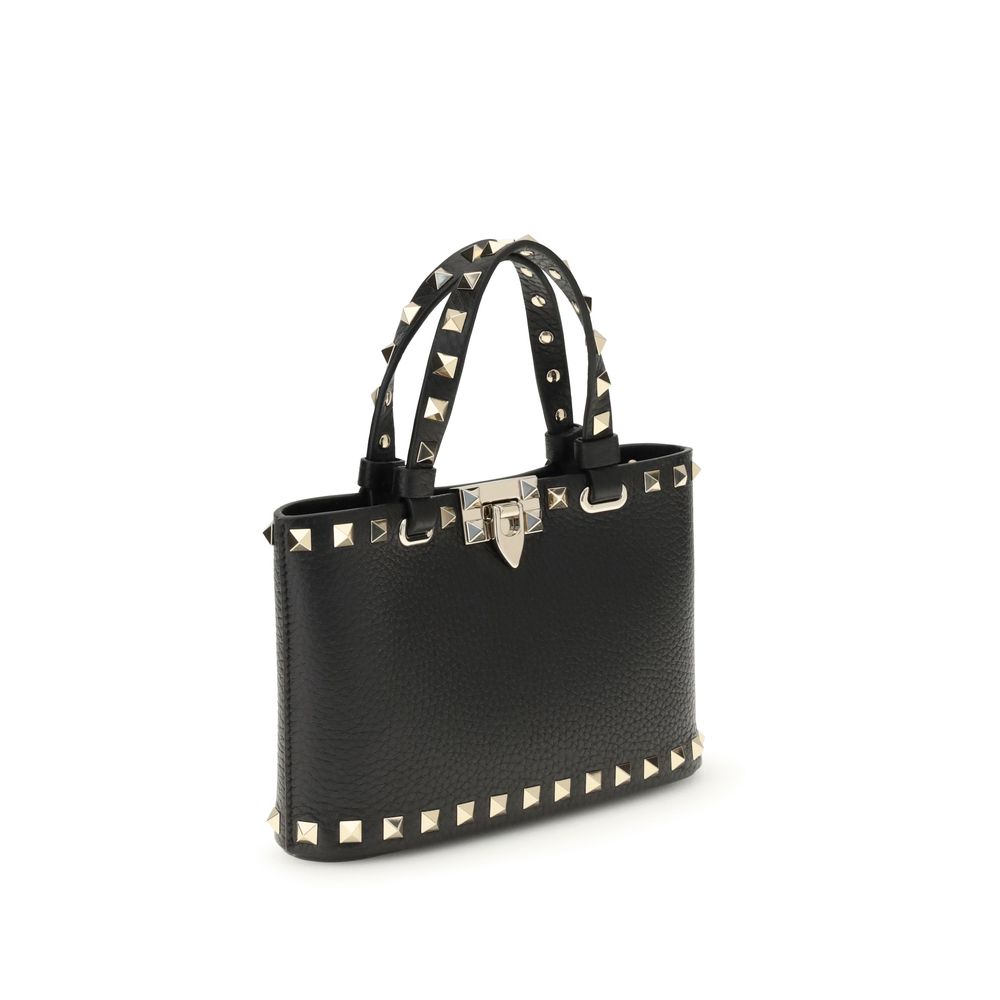 Valentino Garavani Black Calf Leather Bos Taurus Shoulder Bag