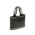 Valentino Garavani Black Calf Leather Bos Taurus Shoulder Bag