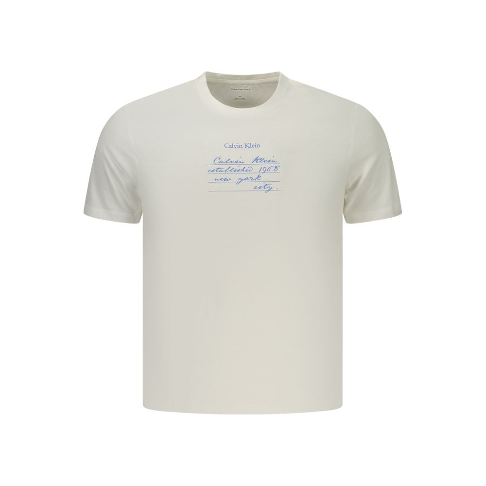 Calvin Klein White Cotton Men's T-Shirt Calvin Klein