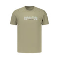Calvin Klein men's green cotton T-shirt with round neckline and short sleeves, casual style for everyday wear.