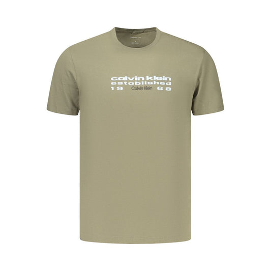 Calvin Klein Green Cotton Men's T-Shirt Calvin Klein