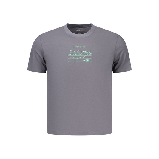 Calvin Klein Gray Cotton Men's T-Shirt Calvin Klein