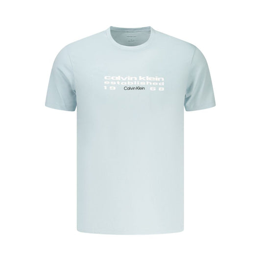 Calvin Klein Azzurro Cotton Men's T-Shirt Calvin Klein