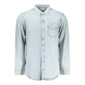 Calvin Klein Azzurro Cotton Mens Shirt Calvin Klein