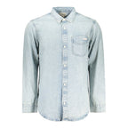 Calvin Klein Azzurro Cotton Mens Shirt Calvin Klein