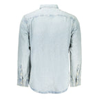 Calvin Klein Azzurro Cotton Mens Shirt Calvin Klein
