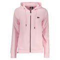 Pink Norway 1963 cotton women's hoodie with a relaxed fit and hood, featuring a simple stylish design.