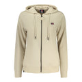 Beige Norway 1963 cotton women's sweatshirt with a relaxed fit and crew neckline, casual and comfortable for everyday wear.