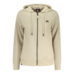 Beige Norway 1963 cotton women's sweatshirt with a relaxed fit and crew neckline, casual and comfortable for everyday wear.