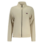 Beige cotton women's sweatshirt by Norway 1963, featuring a relaxed fit and casual style, shown on a plain background.