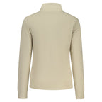 Norway 1963 beige cotton women's sweatshirt with a relaxed fit, featuring a crew neckline and long sleeves.