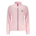 Pink cotton women's sweatshirt by Norway 1963 with a casual fit and subtle branding, featuring a soft fabric and comfortable design.