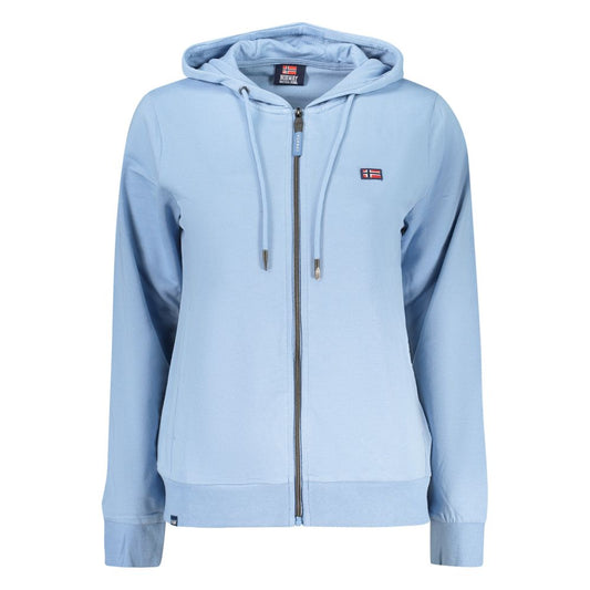 Norway 1963 Azzurro Cotton Womens Hoodie Norway 1963