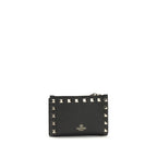 Valentino Garavani Black Calf Leather Bos Taurus Wallet
