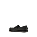 Premiata Black Calf Leather Bos Taurus Slip-On Loafers Premiata