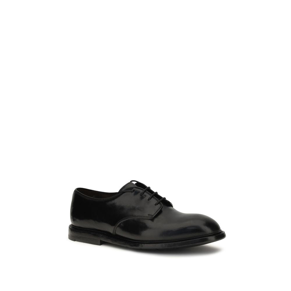 Premiata Black Calf Leather Bos Taurus Oxfords And Derbies Premiata