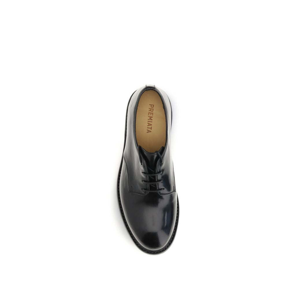 Premiata Black Calf Leather Bos Taurus Oxfords And Derbies Premiata