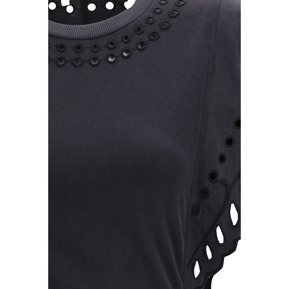 Marant Etoile Black Cotton Casual Dress Marant Etoile