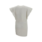 Marant Etoile White Cotton Casual Dress Marant Etoile