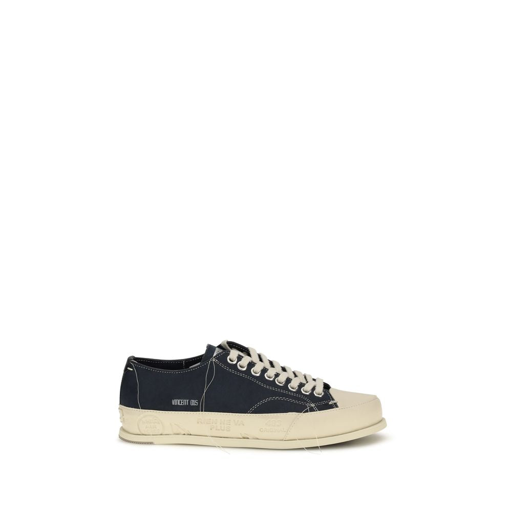 Premiata Blue Calf Leather Bos Taurus Low Top Sneakers Premiata