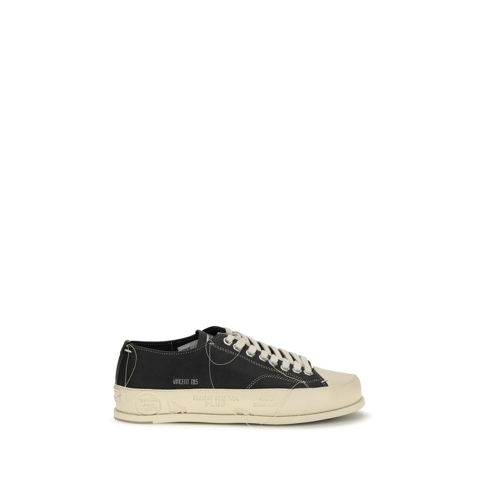 Premiata Black Calf Leather Bos Taurus Low Top Sneakers Premiata