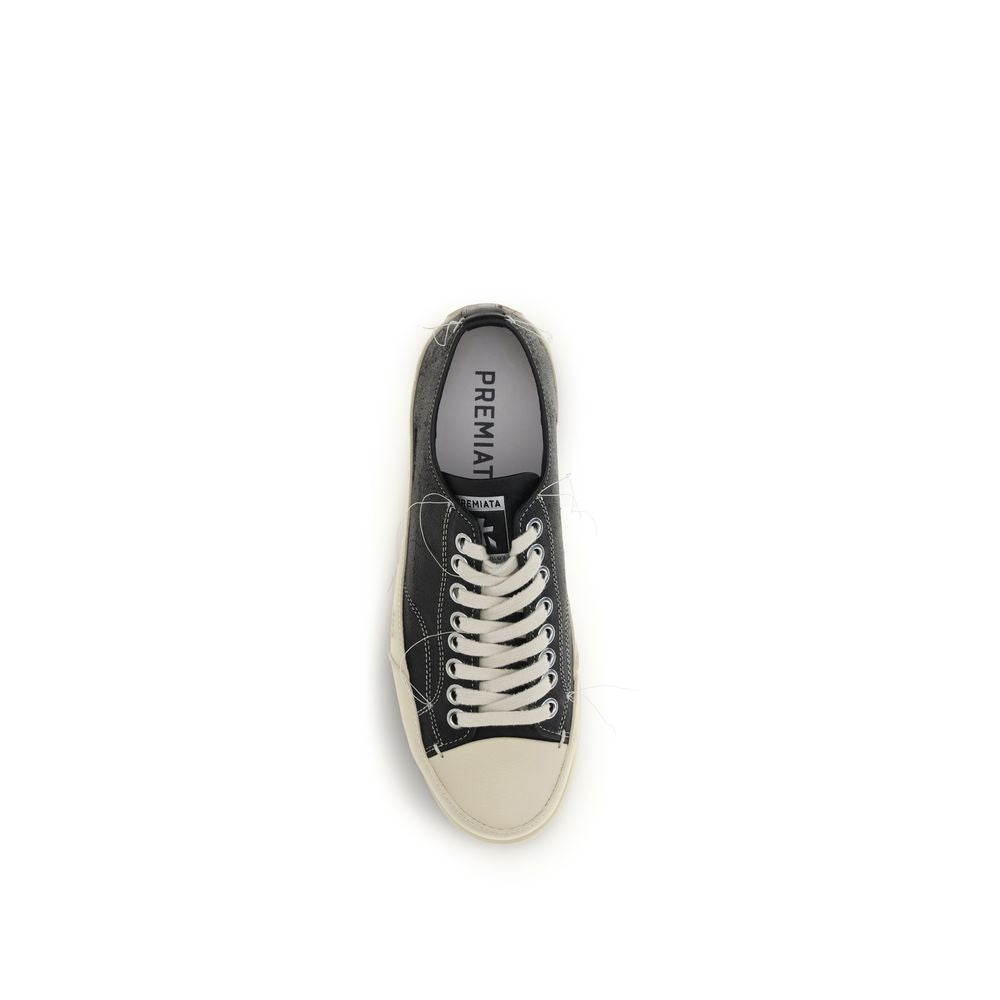 Premiata Black Calf Leather Bos Taurus Low Top Sneakers Premiata