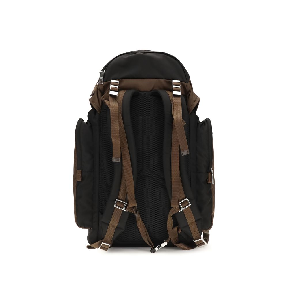 Prada Brown Recycled Polyamide Backpack Prada