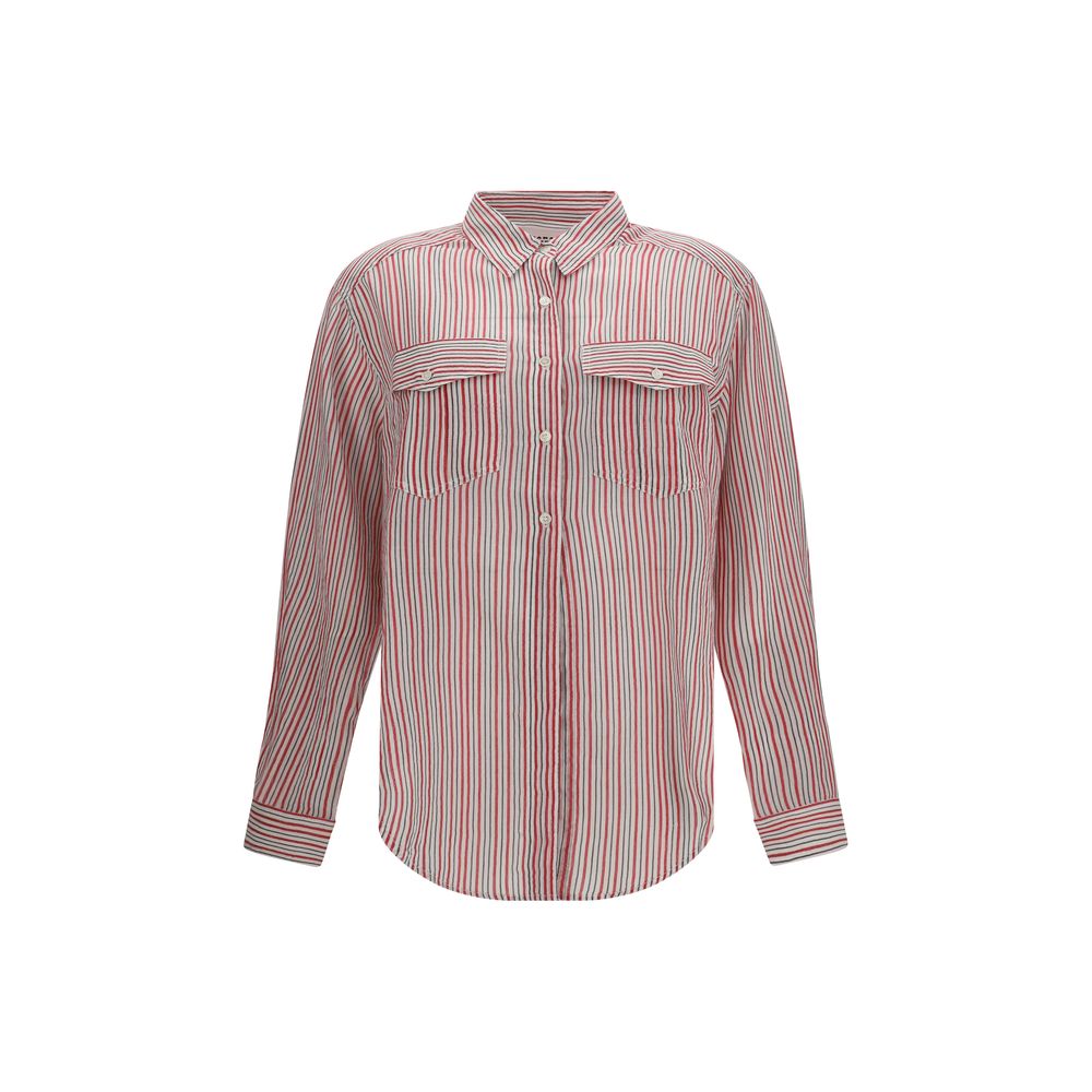 Marant Etoile Beige Cotton Pattern Shirt Marant Etoile