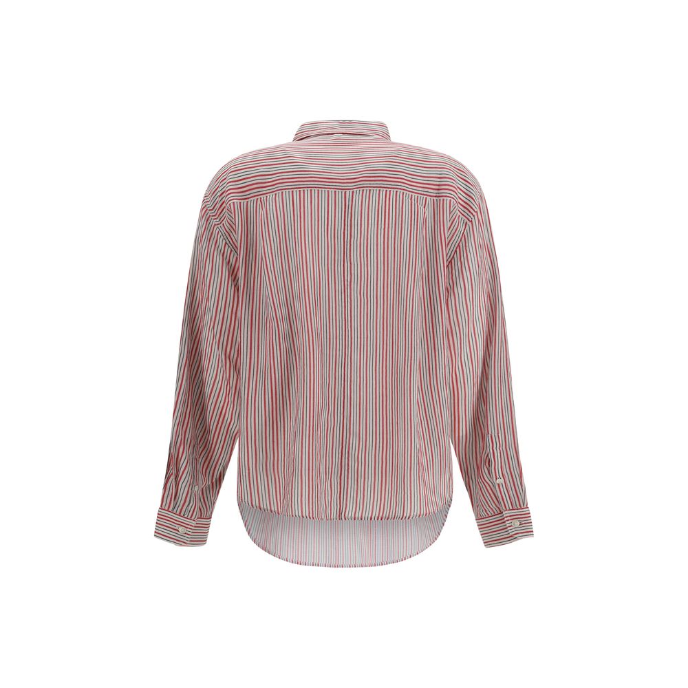 Marant Etoile Beige Cotton Pattern Shirt Marant Etoile