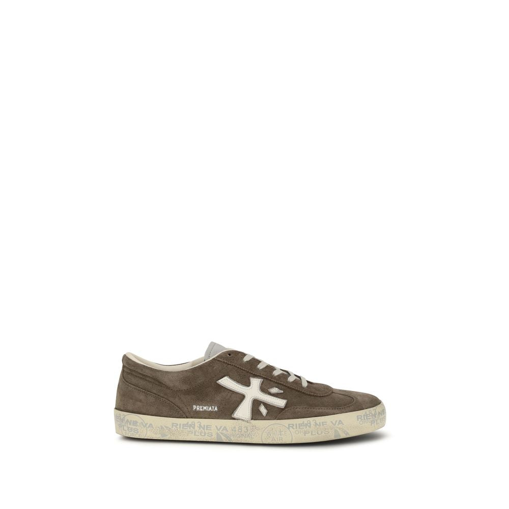 Premiata Brown Calf Leather Bos Taurus Low Top Sneakers Premiata