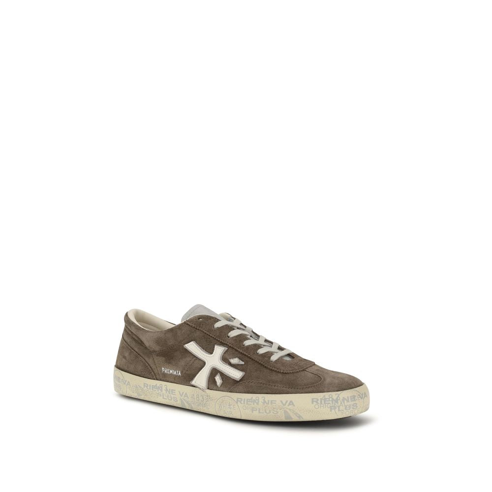 Premiata Brown Calf Leather Bos Taurus Low Top Sneakers Premiata