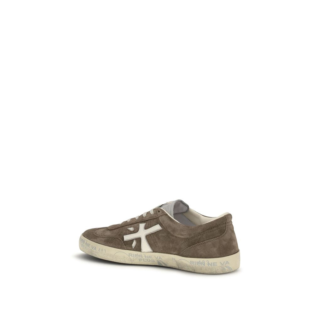 Premiata Brown Calf Leather Bos Taurus Low Top Sneakers Premiata