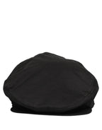 Dolce & Gabbana Men Black Cotton Stretch Newsboy Cloth Capello Hat