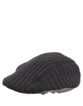 Dolce & Gabbana Men Dark Gray Wool Knitted Newsboy Capello Hat