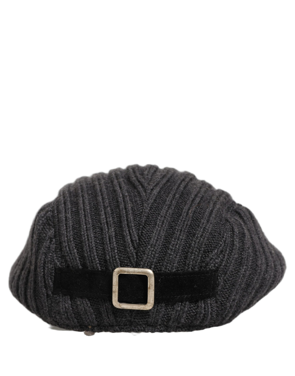 Dolce & Gabbana Men Dark Gray Wool Knitted Newsboy Capello Hat