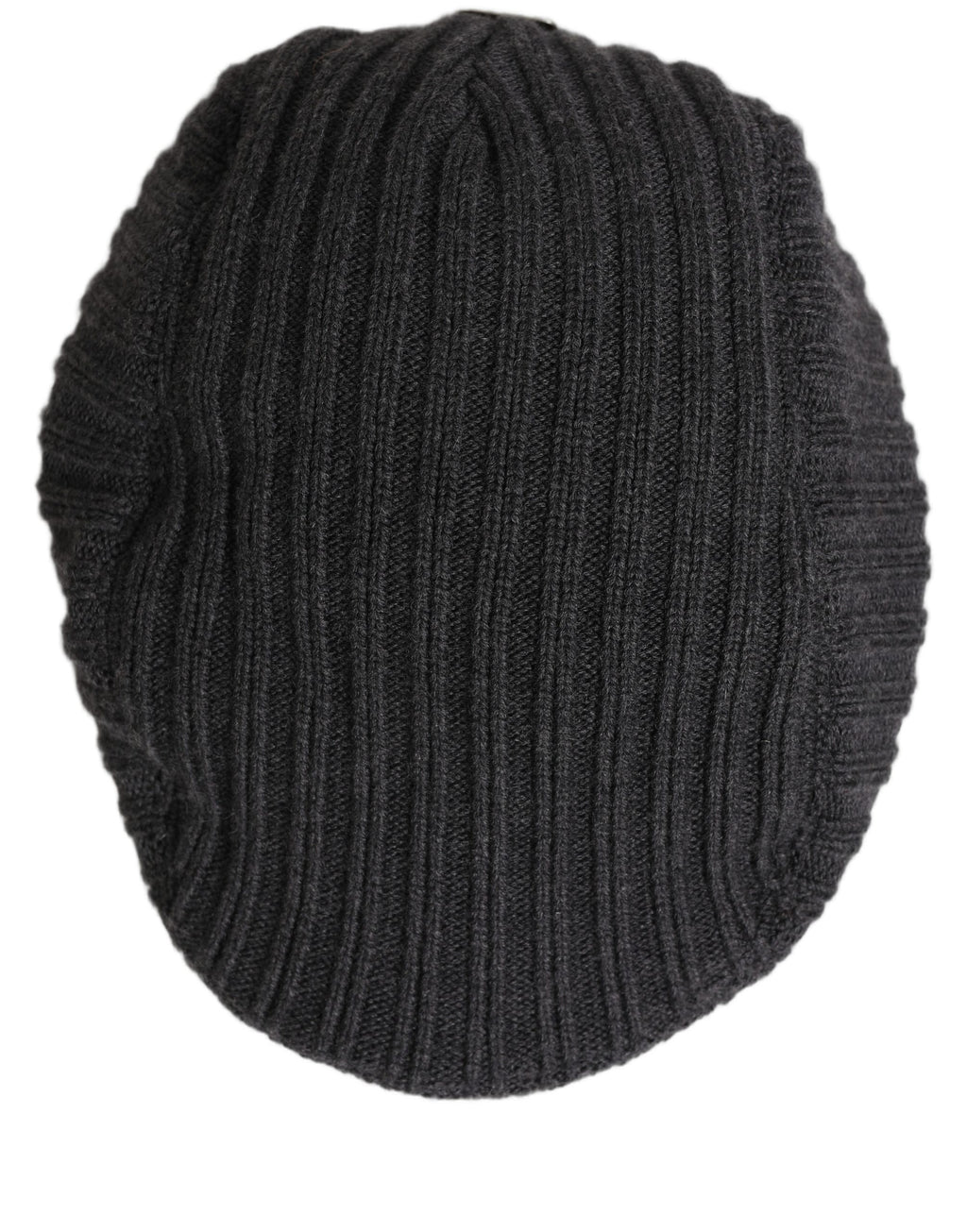 Dolce & Gabbana Men Dark Gray Wool Knitted Newsboy Capello Hat