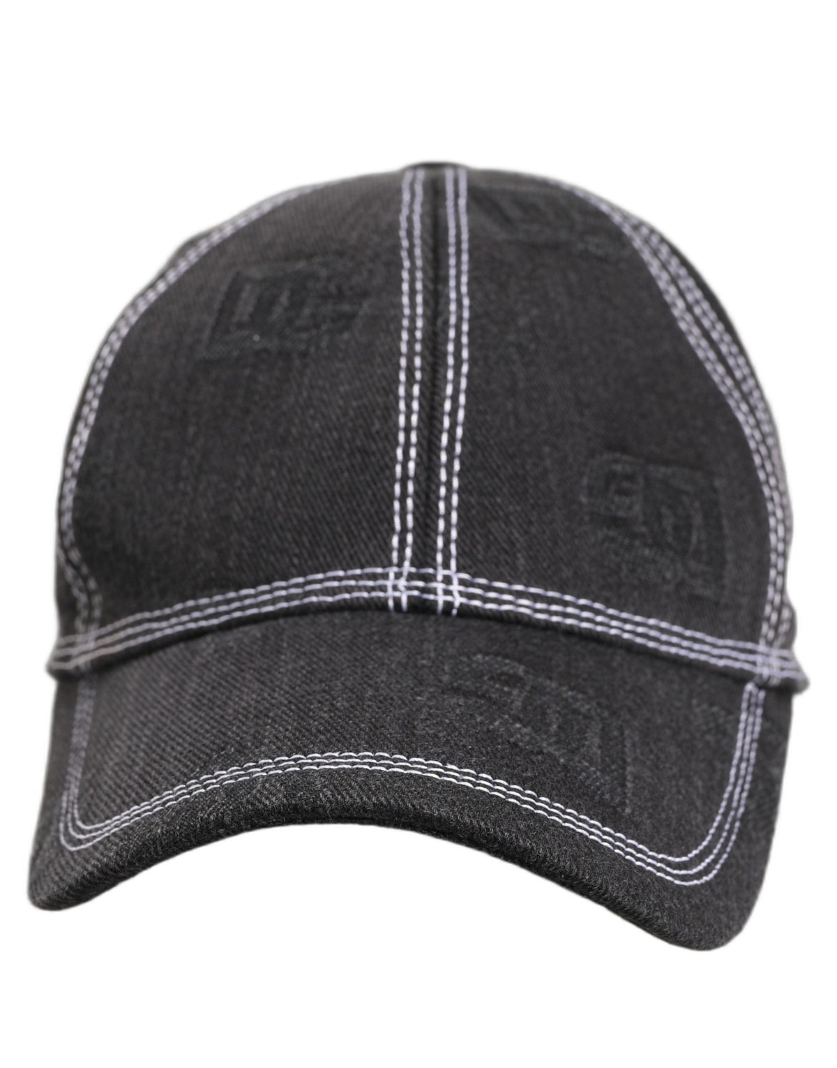 Dolce & Gabbana men's black cotton 6-panel baseball cap, stylish and casual hat with branded detailing.