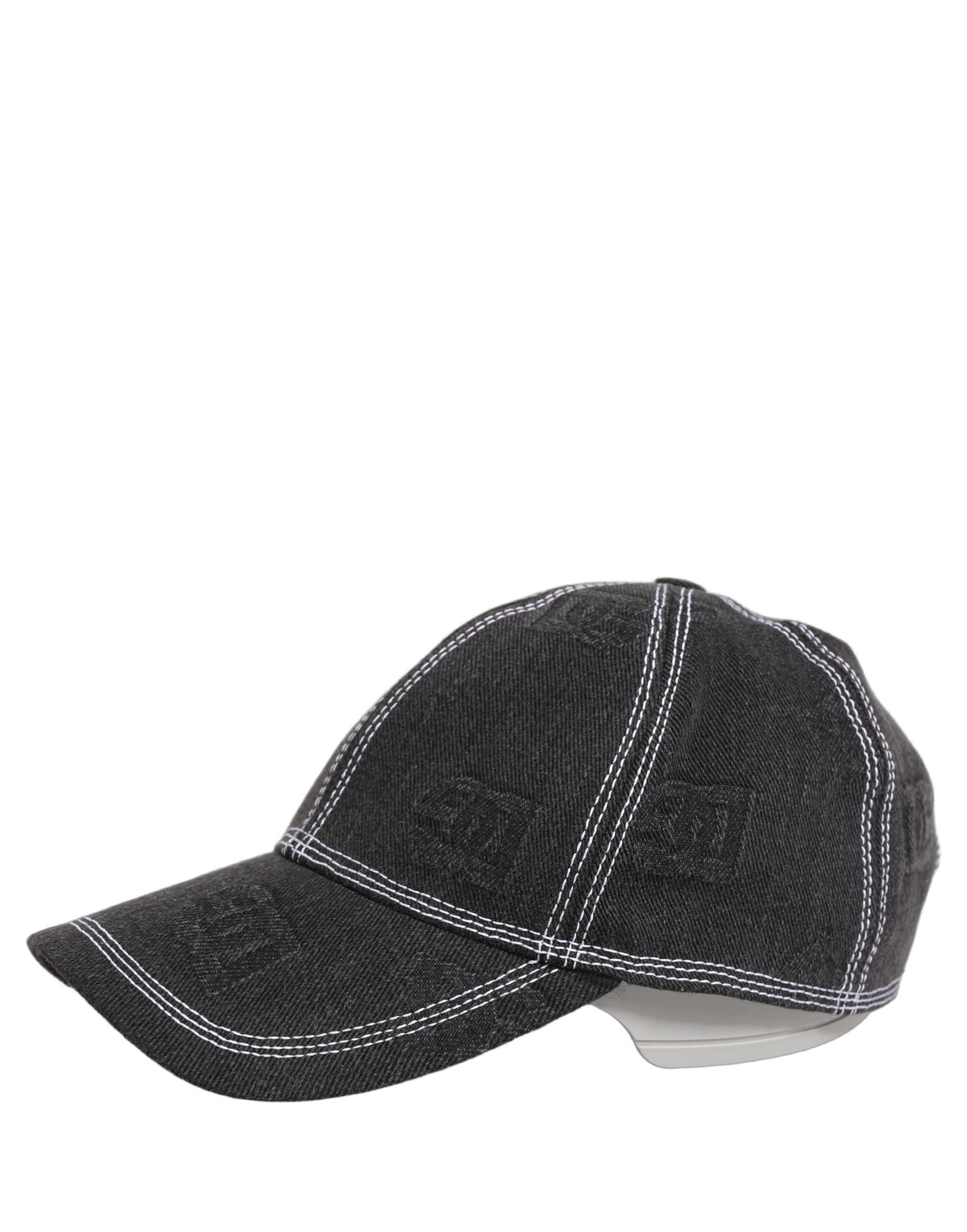 Dolce & Gabbana men's black cotton 6-panel baseball cap with D&G branding and classic design.