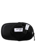 Dolce & Gabbana men's black cotton 6-panel baseball Capello hat with logo detailing and adjustable strap.