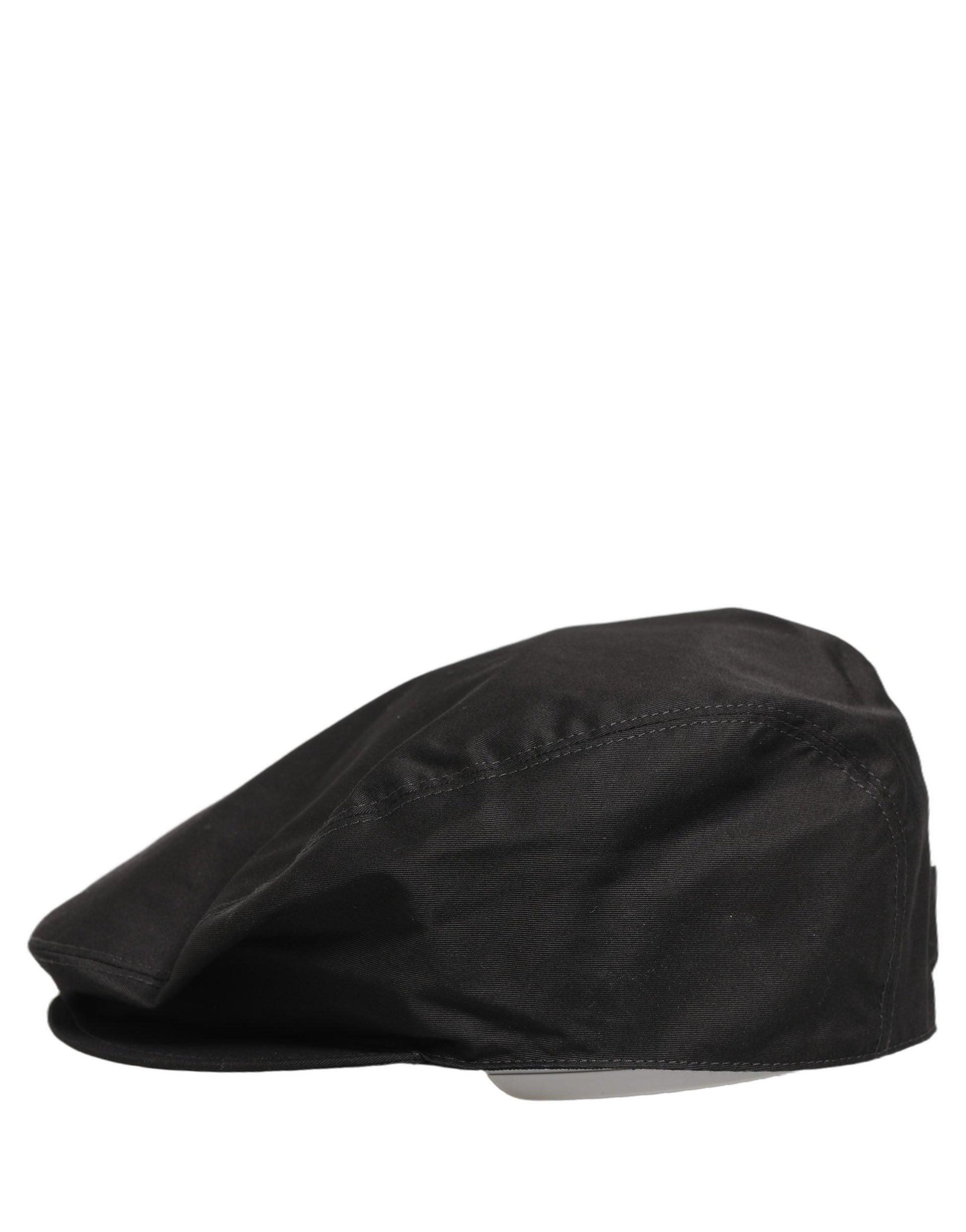 Dolce & Gabbana Men Black Cotton Stretch Newsboy Cloth Capello Hat