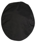 Dolce & Gabbana Men Black Cotton Stretch Newsboy Cloth Capello Hat
