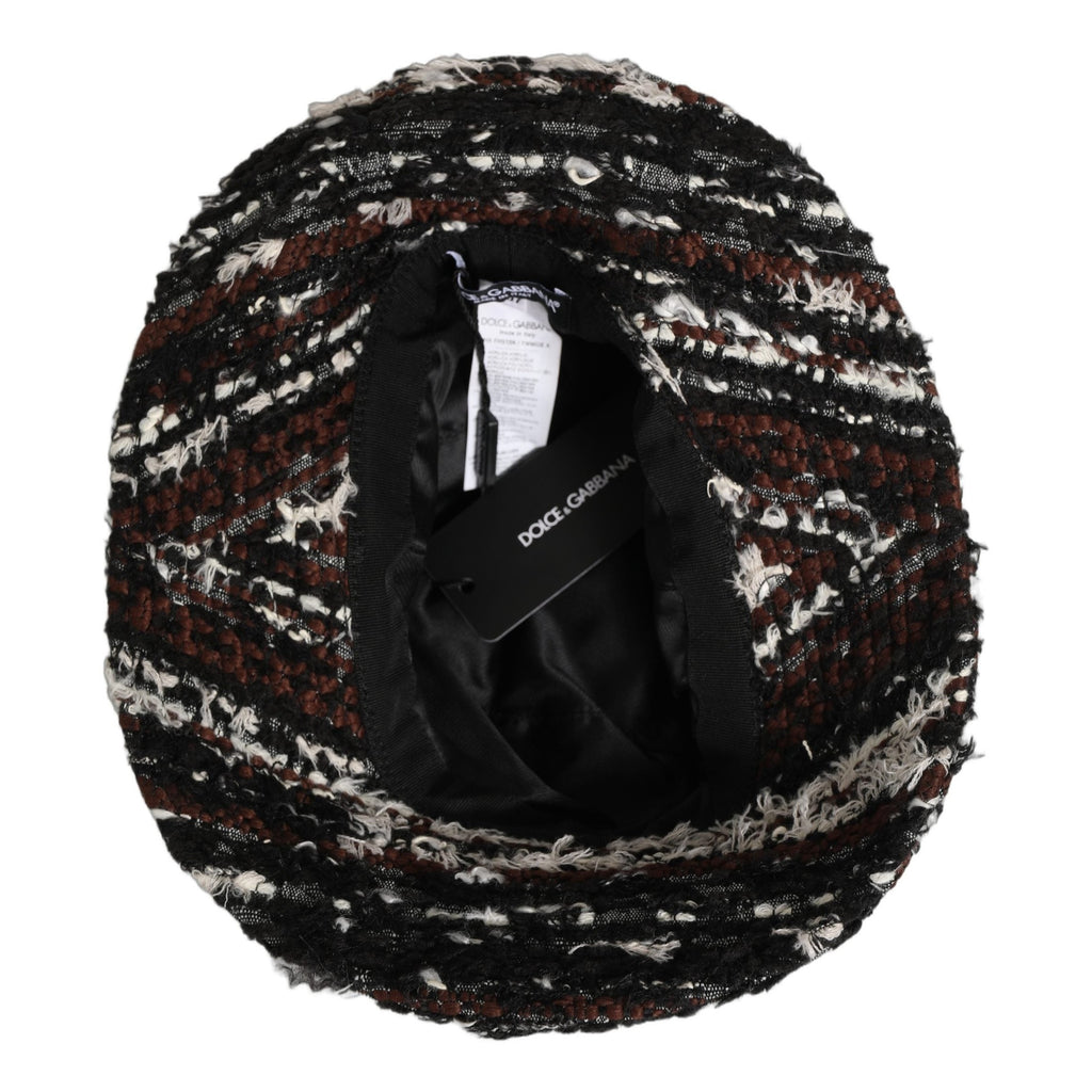 Dolce & Gabbana Women Multicolor Acrylic Tweed Bucket Capello Hat