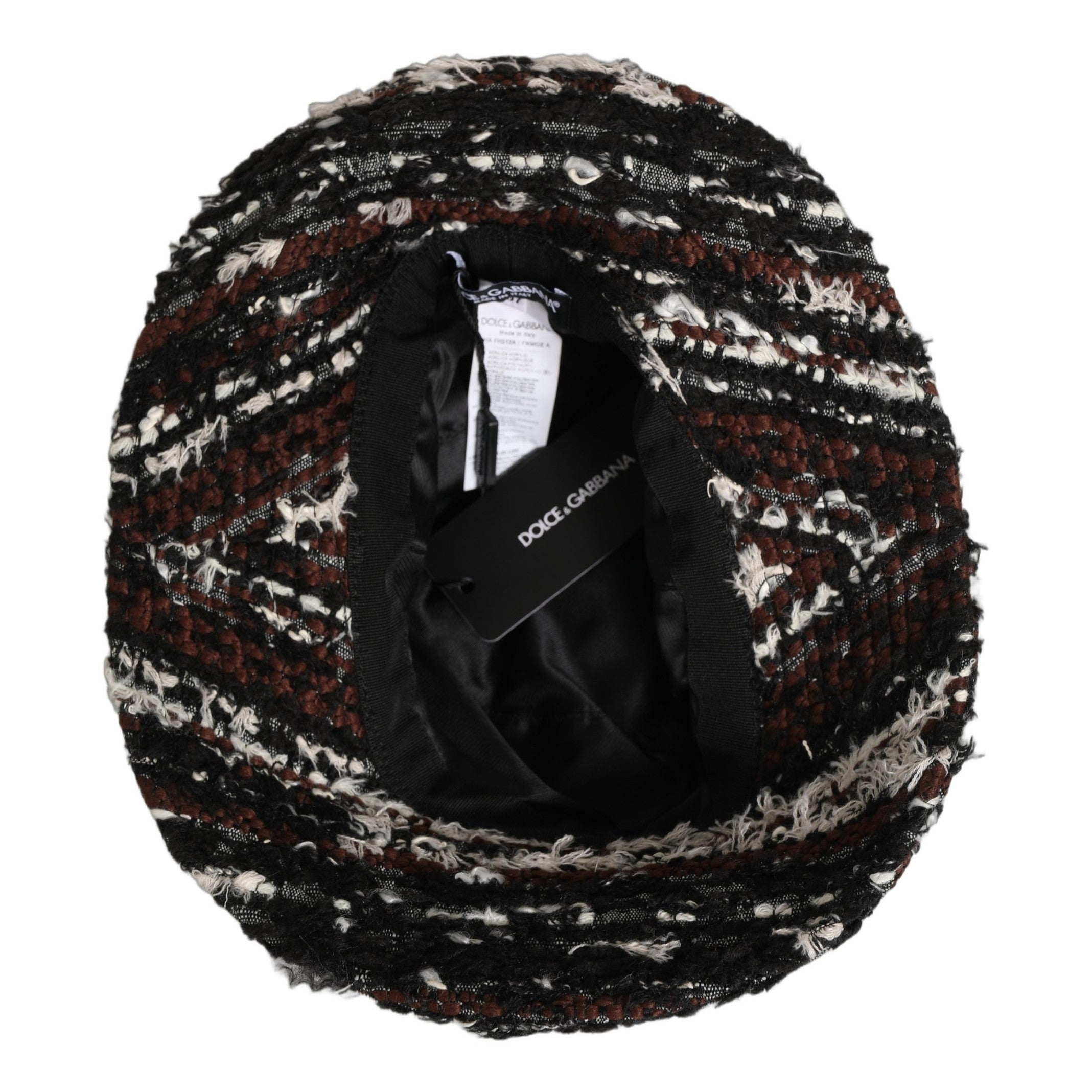 Dolce & Gabbana Women Multicolor Acrylic Tweed Bucket Capello Hat